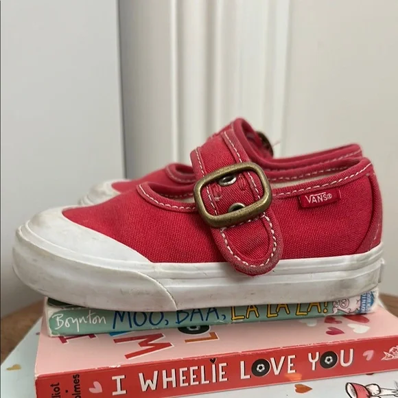 VANS RED MARY JANES - TODDLER SIZE 6.5 - Picture 5 of 7